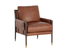 Sunpan 110571 - Mauti Armchair - Brown - Shalimar Tobacco Leather